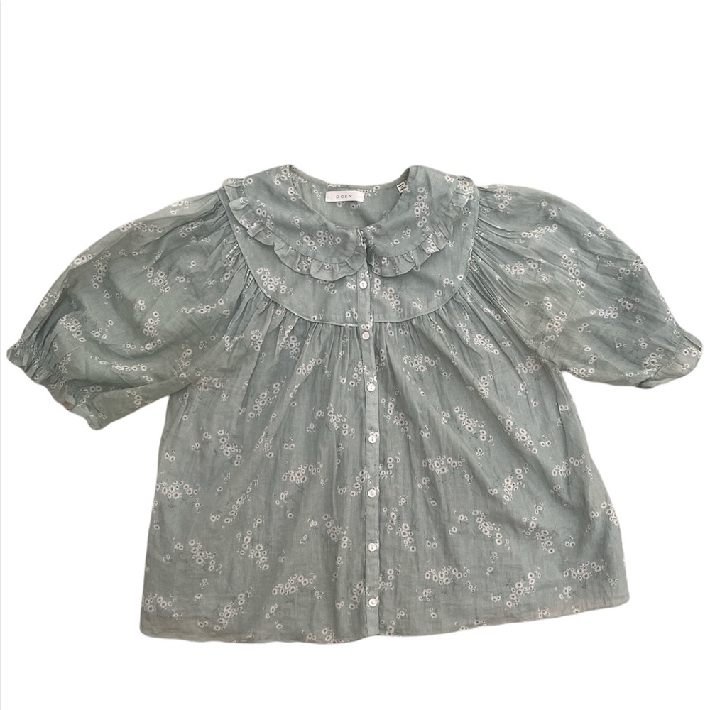 Beautiful Doen “Sena top” size M in Sage Green floral